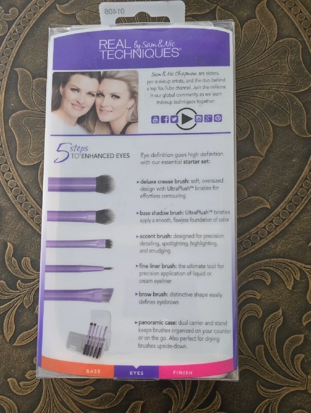 Real Techniques Eyes Starter Brush Set - Metallic Purple Handles